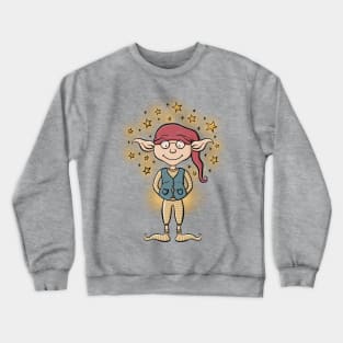 Magical Podgy Elf Digital Illustration Crewneck Sweatshirt